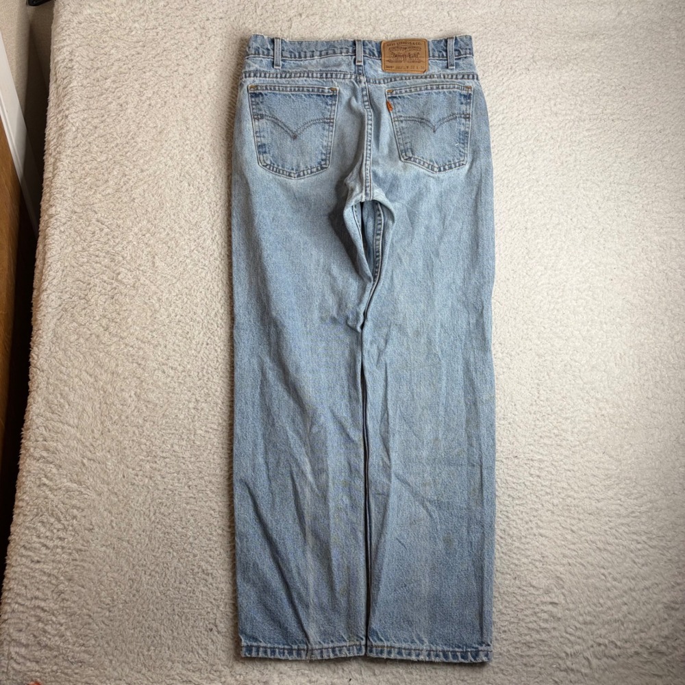 Vintage Levis 505 Orange Tab Jeans Mens 32x30 (30x29) Light Wash Made in USA